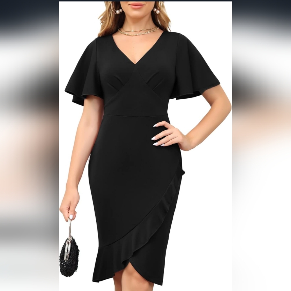 Jasambac Little Black Dress  Large. NWT
